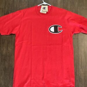 Champion Red Short Sleeve Tee Athletic Casual